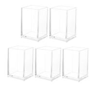 DOITOOL 5 Piezas Soporte de pluma acrílico transparente titulares de lápiz taza de pluma portalápices para escritorio lindo portavasos estante de exhibición de transparente
