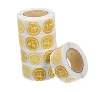 DOITOOL 5 Rollos Etiquetas Adhesivas para Sellado de Sobres y Cajas Pegatinas Redondas Thank You para Packaging Bodas y Negocios Unidades