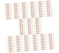 DOITOOL 5 Series Lazo Rosa para Ligar Y Bolsitas De Boda Reutilizables con Pequeños Lazos para Envolver Bolsas para Sellar Bolsas De Comida Productos Horneados Cinta 200 Piezas x 5