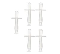 DOITOOL 5 Unids Bebé Cepillo de Dientes Con Base De Succión Silicona Infantil Cepillo De Dientes Diente De Dientes Portátil Bebé Juguetes Masculantes Limpieza Cepillo de Dientes Para