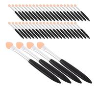 DOITOOL 50 Aplicadores de Esponja para Pintar 85 CM Mango Negro y Tubo Plateado Esponjas para Artistas y Manualidades Pinceles para Difuminar Tinta y Acuarelas Scrapbooking y Creación
