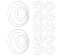 DOITOOL 50 Aros Redondos de Plástico para Manualidades, Anillos de Macramé Portátiles y Fáciles de Mantener, Ideales para Decoración de Bodas y Hogar, Paquete de 50 Piezas