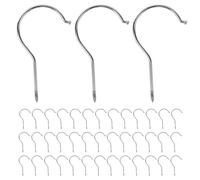DOITOOL 50 Ganchos para Perchas de Ropa de Metal Resistente Gancho de Rosca Engrosado de 10 Cm, 3,2 Mm de Diámetro, Pack de 50 Unidades para Colgar Abrigos, Pantalones y Toallas