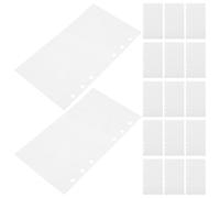 DOITOOL 50 Hojas Carpeta Adhesiva de Doble Cara A5 Hojas de Papel Desprendible Reutilizables para Álbum de Pegatinas 6 Anillas y Papel de Liberación Blanco