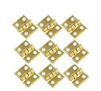 DOITOOL 50 Piezas Mini bisagras de latón para joyero con 200 Piezas Tornillos pequeñas bisagras para Caja de Madera gabinete de Muebles en Miniatura