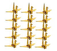 DOITOOL 50 Piezas Origami Crane Ornament Pearlescent Paper Hanging Decoration Handcrafted DIY For Weddings Showers Nursery Accents