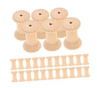 DOITOOL 50 Piezas Vintage Wooden Spools Natural Wood Yarn Holders For Sewing Thread Organizer Knitting Crafts Embroidery Diy Home Decoration