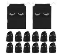 DOITOOL 50 Unidades Bolsa de Maquillaje Negra de Plástico Diseño Multifuncional y Exterior Mate, Adecuado para Viaje y Uso Diario, Protege Cosméticos y Organiza Artículos de Tocador