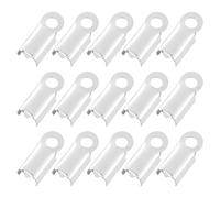 DOITOOL 500 piezas Abrazaderas para Cordones de Inoxidable Pinzas para Finales de Cuerda Sujetadores para Cintas y Cuerdas Kit para Hacer Joyas Cierres para Pulseras y Collares Plateado