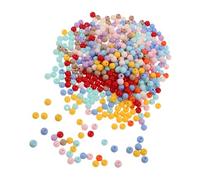 DOITOOL 500 Piezas Acrylic Beads Large Hole Round Craft Beads For Jewelry Making Friendship Bracelets Phone Chains