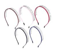 DOITOOL 5piezas Diadema Dentada Aro De Pelo Dentado Cinta Pelo Mujer Diadema De Moda Aro Cabello Decoración Femenina