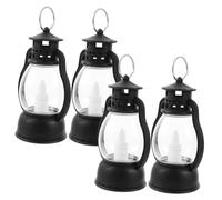 DOITOOL 5piezas Luz de Noche Forma de Linterna Retro Farol Navideño Decorativo Lámpara Colgante para Fiestas Navideñas Farol Iluminado Navideño Lámpara de Escritorio Vintage
