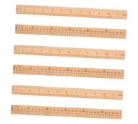DOITOOL 6 Piezas Bamboo Sewing Rulers Double Sided Precise Measuring Tool For Quilting Clothing Making Crafts School Office Home Use
