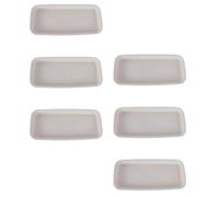 DOITOOL 6 Piezas Bandeja para Macetas Fiesta Verano Rectangular PP Beige | Platillos para Plantas, Bandeja Macetero Ligera E, Fácil de Limpiar y Mover, para Bonsái y Macetas