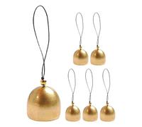 DOITOOL 6 Piezas Campanas Colgantes Mini DIY Campanillas Decorativas para Puertas y Ventanas Campanas Artesanales de Latón para Manualidades Fengshui y Decoración Jardín Sonido Melodioso y