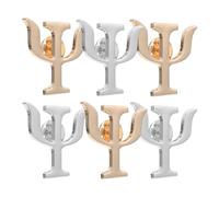DOITOOL 6 Piezas Conjunto de Pines de Solapa Símbolo Psi Vintage Aleación para Psicólogos y Enfermeros Insignias Decorativas para Mochilas y Sombreros Dorados y Plateados