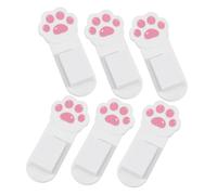DOITOOL 6 piezas Elevador de Tapa de Inodoro con Adhesivo de Manijas Forma de Pata de Gato Accesorios para Baño Sin Contacto Fácil Instalación y Uso para Tapa de Wc