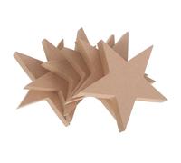 DOITOOL 6 Piezas Estrellas en Mdf para Manualidades sin Terminar de Madera Color Caqui, Ideales para Decorar Árboles de Navidad y Fiestas Familiares
