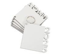 DOITOOL 6 Piezas Llaveros para Sublimación 2025 en Mdf Blanco 75x75x3 Mm para Fiesta de Graduación, Marco de Fotos Personalizable para Bricolaje y Decoración de Imágenes