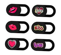 DOITOOL 6 Piezas Protector de Privacidad para Cámara con Cubierta Deslizante de Labios Forma de Corazón de Compatible con Tablet y Ordenador Material Abs Resistente y Fácil de Usar