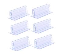 DOITOOL 6 piezas Soporte de Letrero para Estanterías de Base de Guía para Supermercado y Tiendas para Mostrar Etiquetas de y Oficina y Comerciales