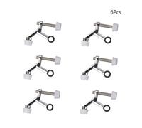 DOITOOL 6 Piezas Tope de Puerta de Goma Aleación de Zinc Pasador de Bisagra para Uso Suelo para Tope Puerta Bisagra