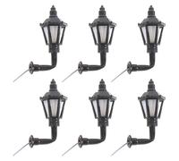 DOITOOL 6 Uds DIY Lámpara De Pared Decorativa Ventana Ajuste Muñeca De Juguete Mini Muñecas Lámpara De Poste De Pared Miniatura Antigua Luz Vintage Mini Simulación Lámpara De Pared Modelo