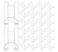 DOITOOL 60 Ganchos Conectores para Perchas de Ropa Transparentes Forma de S Gancho de Hebilla Apilable para Armario Organizador Multiusos para Colgar Prendas y Ahorrar Espacio