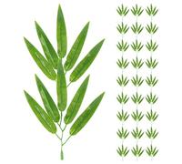 DOITOOL 60 Hojas Artificiales de Bambú Verde para Decoracion Bodas, Resistentes y Fáciles de Combinar, Ideales para Proyectos DIY y Arreglos Nupciales