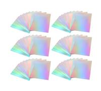 DOITOOL 60 Unidades Cartulinas Holográficas Metálicas Purpurina para Manualidades Infantiles, Papel Espejo Iridiscente de Cartulina Fácil de Usar y Versátil para Scrapbooking y Fabricación