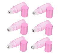 DOITOOL 6piezas Frascos Roll Vidrio Botellas de Perfume Rodillo Esmerilado Contenedores Pequeños Portátiles para Aceites Esenciales y Cosméticos