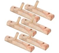 DOITOOL 6piezas Ganchos de Pared de Madera Maciza Colgadores Rústicos Forma de Ramas Perchero Mural para Abrigos Bolsos Bufandas Instalación con Tornillos para Hogar y Cocina