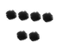 DOITOOL 6piezas Micrófono Lavalier Furry Windscreen Cubiertas Para Grabación Estudio Conferencias y Eventos Al Aire
