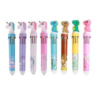 DOITOOL 8 Piezas Bolígrafos de Colores para Estudiantes Diseño Adorable y Material Plástico, Ideales para Decoracion Colegio y Marcar Cosas Importantes Escuela Color Color Aleatorio