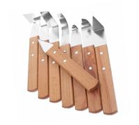 DOITOOL 8 piezas Herramientas para Escultura Arcilla de Talla Inoxidable con Mango de Madera Herramientas de Modelado y Ergonómicas Color Aleatorio Color Aleatorio