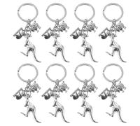 DOITOOL 8 Piezas Llavero de Animales Australianos de Acero Inoxidable Diseño de Koala, Oveja y Marsupial, Ligero y Fácil de Colgar para Llaves y Mochilas en Viajes