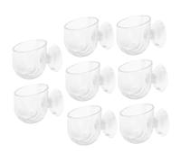 DOITOOL 8 Piezas Macetero Colgante para Acuario Jardinera acrilica para acuarios macetero con pecera decoración Planta alimentador de Cebo alimentador de camarones