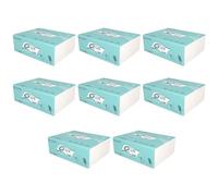 Doitool 8 toallas de papel de bombeo compactas de 4.13 x 3.35 x 1.57 pulgadas, papel de seda Blitz, rollo de cocina, papel absorbente para baño, cocina, uso facial