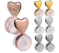 DOITOOL 8piezas Cierres Para Pendientes De Silicona Con Forma De Corazón Seguros y Ajustables Respaldos Para Aretes Para Niñas Repuestos Ligeros y Anticaída