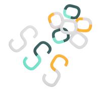 DOITOOL 9 Ganchos Plegables en Forma de S para Baño, Perchas de Plástico Anticaída, Organizador Portátil para Toallas y Ropa, Set de 9 Unidades (,)