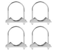 DOITOOL Abrazadera de Soporte para Instalación Fiable de Aluminio 4 Piezas para Antena Resistente al Óxido Componentes Completos Color Plata en Pared Hogar