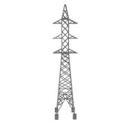 DOITOOL Accesorio de Estructura Ferroviaria Torre de Transmisión de Micropaisaje DIY Pla Escala 1:150 Portátil Fácil Montaje para Maquetas de Tren y Proyectos de Planificación Urbana