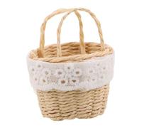 DOITOOL Accesorios para Muñecas Cestas De Escena Manualidades Paisajismo Microdecoraciones Tejidas Muñecas Mini Ratán Manualidades Paisajes En Miniatura Suministros