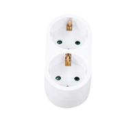 DOITOOL Adaptador de Enchufe Tipo Alemán Resistente al con Panel Blanco de Fácil Instalación y Diseño Estético para Montaje Pared