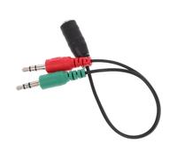 DOITOOL Adaptador Divisor de Audio 35 MM Hembra a Doble Macho Cable Convertidor de Audio Portátil Compatible Micrófono y Auriculares para Smartphones y Ordenadores