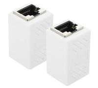 DOITOOL Adaptador Extensor Ethernet Rj45 Hembra a Hembra 2piezas Compatible Cat5 Cat5e Cat6, Material Abs y Aleación de Zinc Resistente y Flexible para Redes
