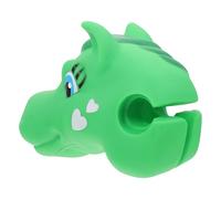 DOITOOL Adorno Decorativo Verde para Manillar de Bicicleta Infantil Forma de Cabeza de Caballo en Silicona Fácil de Instalar para Juego al Aire Libre