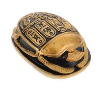 DOITOOL Adorno Escarabajo Egipcio de Resina Dorado Decoración Artesanal para Mesa Figura Única para Hogar y Oficina Escultura Compacta y Duradera