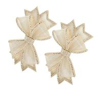 DOITOOL Adornos para Zapatos Lazo de Cristal Desmontable, 2 Piezas Color Beige, Joyas Decorativas para Boda y Fiesta, Accesorios DIY para Mujeres Que Buscan Elegancia y Estilo