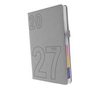 DOITOOL Agenda Diaria 2027 para Profesionales con Planificación Horaria, Seguimiento de Hábitos, Material de Papel Pu y Soporte para Bolígrafo, Adecuado para Oficina y Negocios